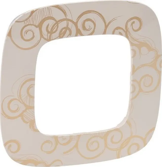 Plate Valena Allure Gold, IP20, IK04, 90 mm, 10 mm, 1-Gang