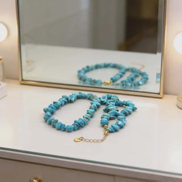 Turquoise Chip Necklace