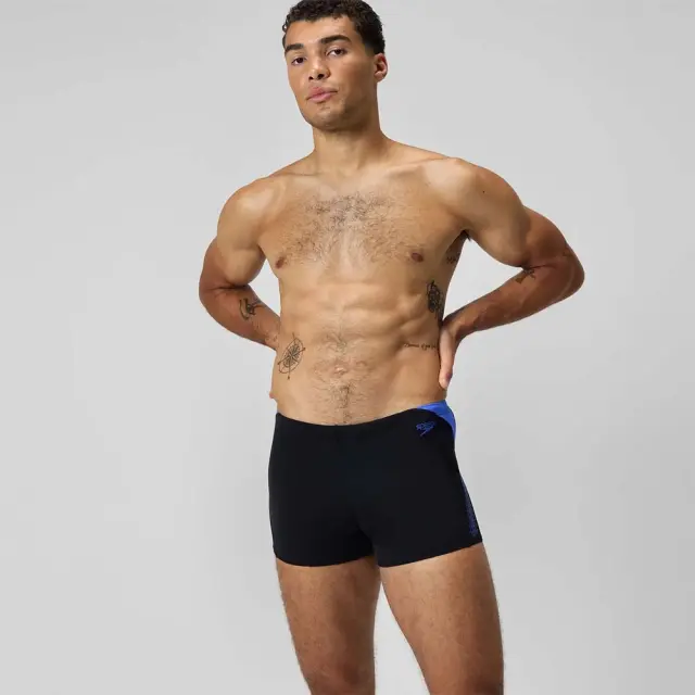 Speedo Men's HyperBoom Splice Aquashort Μαύρο - Μπλε 800302015334 (Speedo)