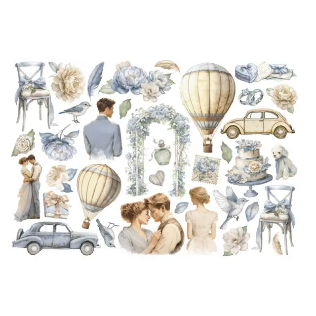 Αυτοκόλλητα Die Cuts-Ephemera Stamperia, Timeless 2