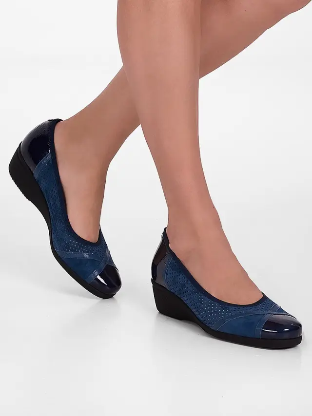 Soffice Sogno Μπαλαρίνες Γυναικείο δέρμα Nubuck Μπλέ ASS/20022 DENIM 2