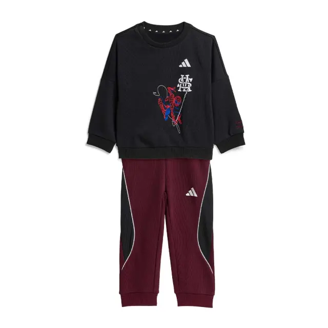 adidas Sportswear Infant's Marvel Spider-Man Jogger Set Μαύρο - Μπορντό KG6116 (adidas Sportswear)