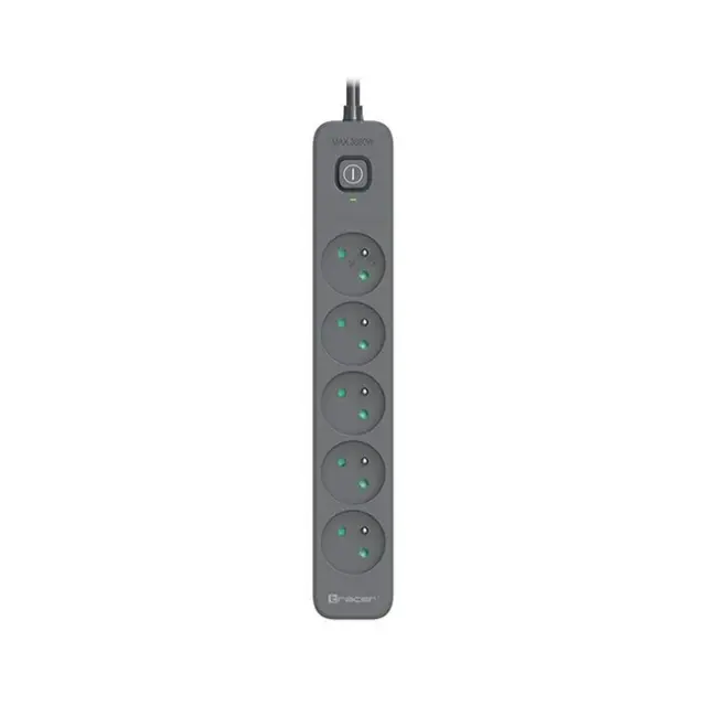 Tracer Power Strip Power Line+ 3,0 m 5-socket Graphite (TRALIS47024)