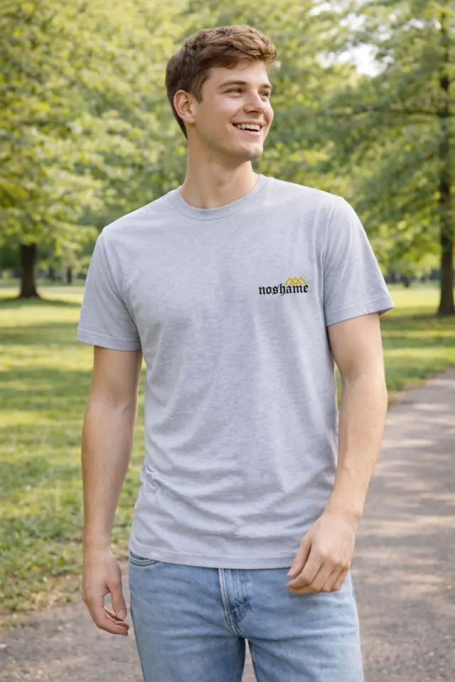 T-shirt Noshame® Γκρί με τύπωμα - 142627 - XXL 2