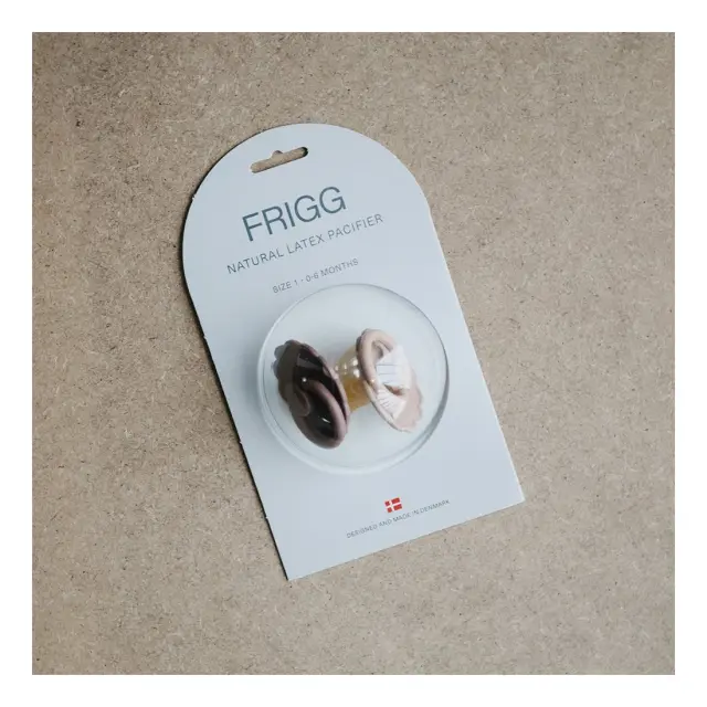 Σετ 2 Πιπίλες Latex Νυκτός FRIGG Daisy French Gray/Portobello 0-6 Μηνών Baby Oliver 2