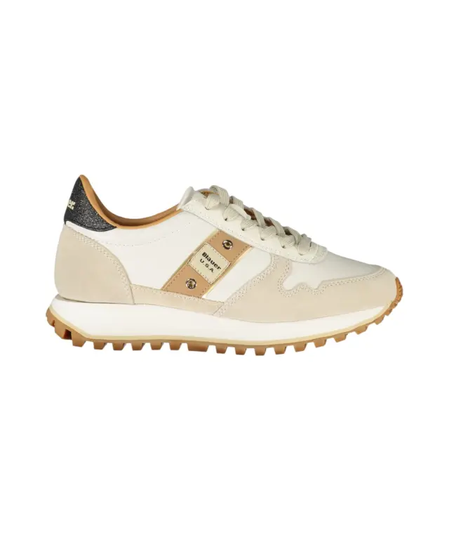 Blauer - Ανδρικά Sneakers S6MILLEN03SUP-CREBLK Μπεζ/Λευκό