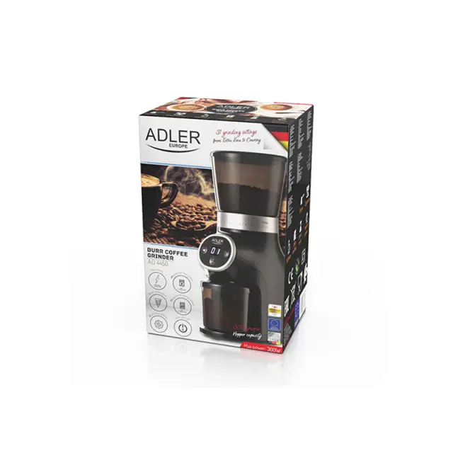 Μύλος άλεσης καφέ Adler AD 4450 - 300Watt (με επίσημη εγγύηση 2 ετών) 3