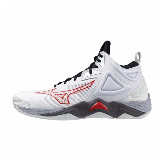 Mizuno Men's Wave Momentum 3 Mid Άσπρο - Γκρι V1GA231796 (Mizuno) 2