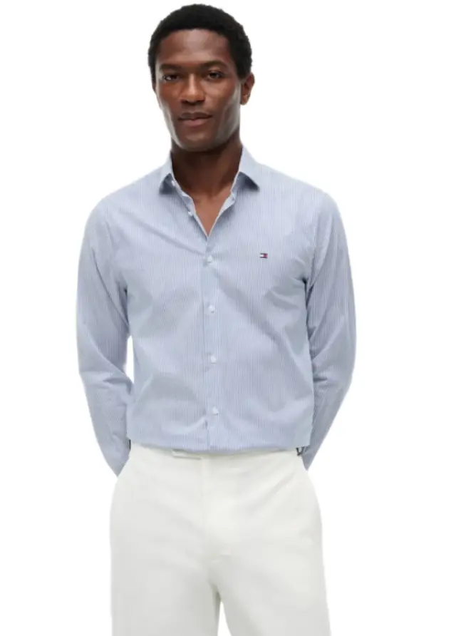 TommyHilfiger ανδρικό ριγέ πουκάμισο slim MW0MW43746-1
