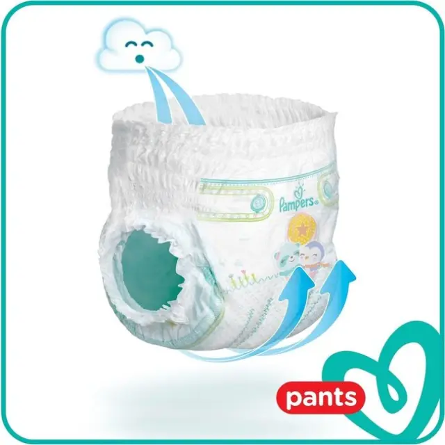 Πάνα βρακάκι Pampers Pants no5 12-17 kg – 96τμχ Mega pack 2