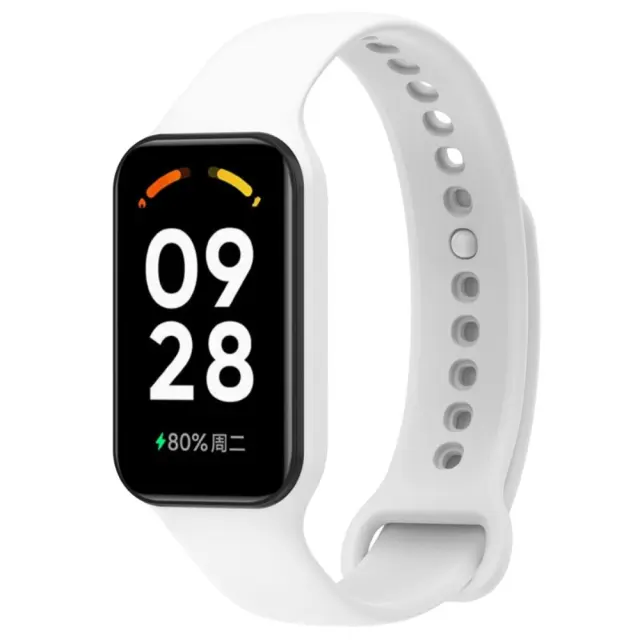 Ανταλλακτικό Λουράκι Σιλικόνης για Xiaomi Redmi Smart Band 2/8 Active- White OEM