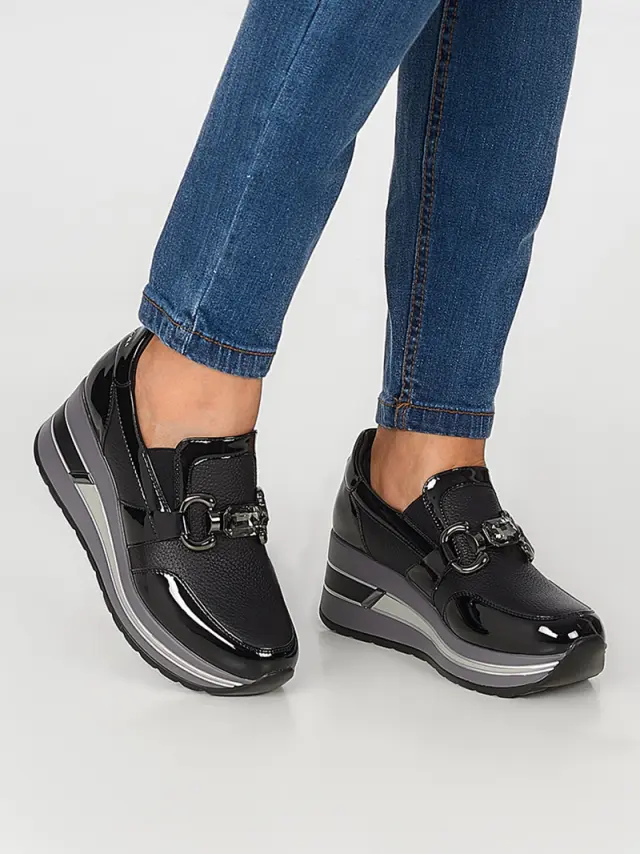 Donna Serena Sneakers Γυναικείο δέρμα Μαύρο DSE/5522 NERO - 36 2
