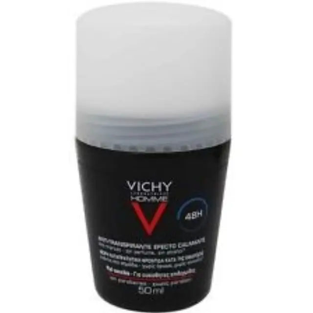 VICHY Homme 48h Deodorant Roll-on for Sensitive Skin Αποσμητικό Κατά του Ιδρώτα για Ευαίσθητες Επιδερμίδες 50ml