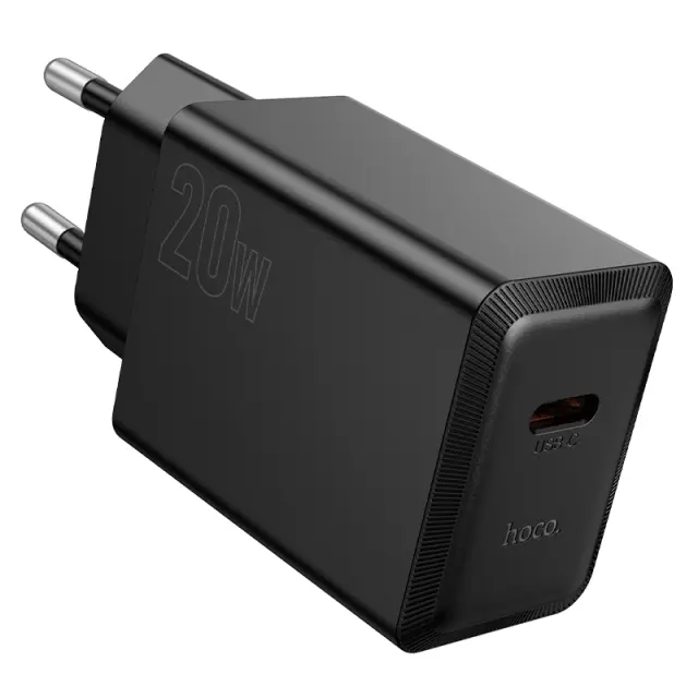 Φορτιστής Ταξιδίου Hoco N68 Nuevo με 1 Εξόδο Φόρτισης USB-C PD20W 5V 3.0A Μαύρος