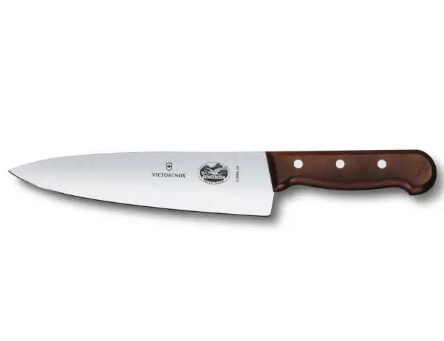 Μαχαίρι σεφ Victorinox με εξτρα φαρδιά λάμα, ξύλινη λαβή και μήκος λεπίδας 20cm - Σε ειδική συσκευασία δώρου5.2060.20G 2