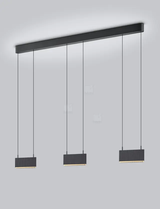 Κρεμαστό Φωτιστικό KOBE LED Μαύρο-Χρυσό 42W 2700K IP20 Άμεσο & Έμμεσο Φως Μαύρο Μαύρο/Χρυσό Χρυσό