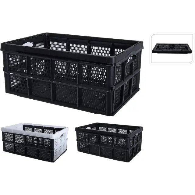 Καφάσι Πτυσσόμενο 32lt Max 35kg Πλαστικό 60x40x30cm Σε 2 Χρώματα