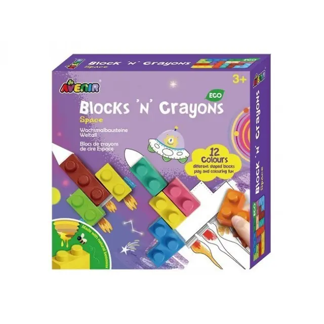 Avenir Blocks 'N' Crayons - Space, 12τμχ