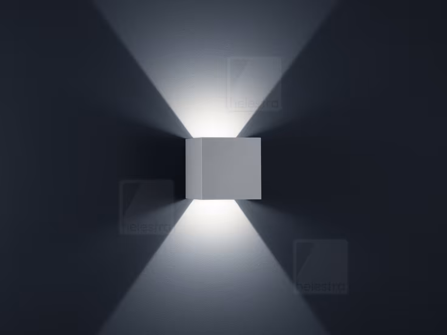 Απλίκα Τοίχου LED SIRI44 7W Ασημί Γκρι IP54 με Φωτισμό Πάνω & Κάτω Γκρί