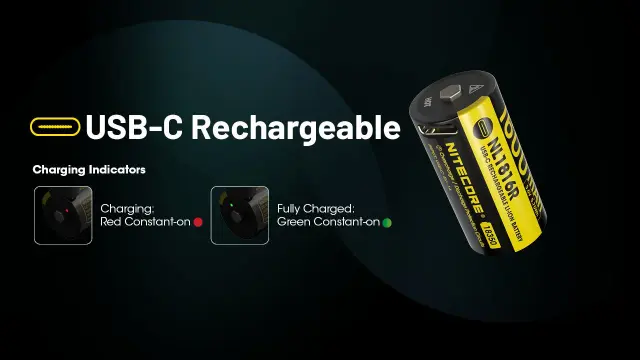 ΜΠΑΤΑΡΙΑ NITECORE 18350 / 1600mAh / USB-C / NL1816R 3