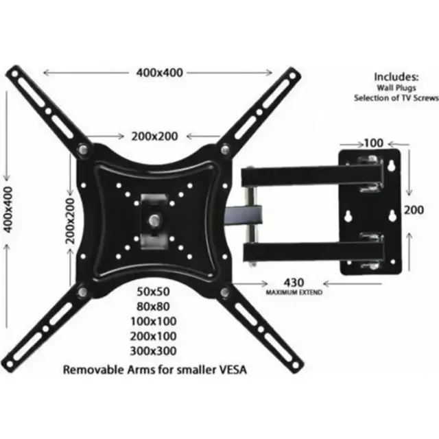 HDL-117B-55 Επιτοίχια έως 55" και 50kg 2