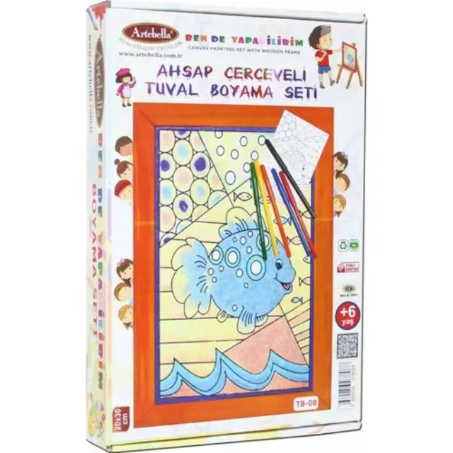 Artebella Σετ Ζωγραφικής Καρτολίνο & Χρώματα 20x30cm TB-08