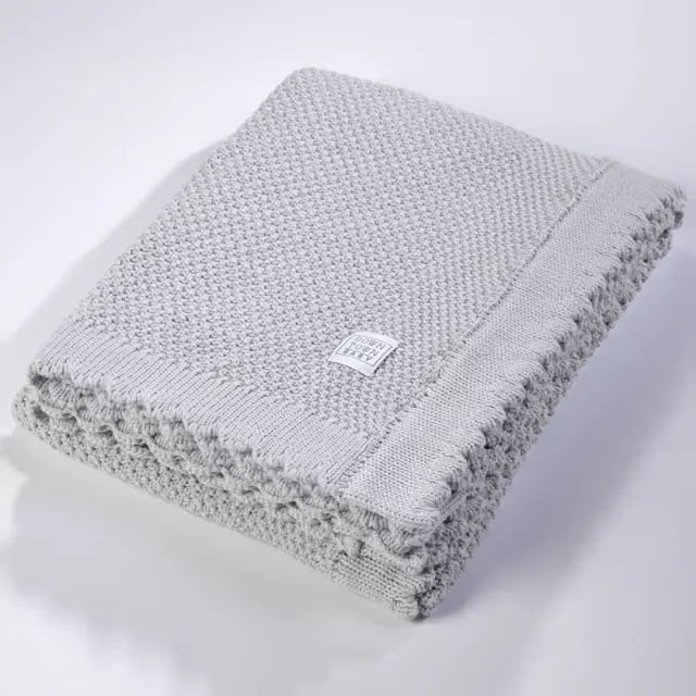 Κουβέρτα βαμβακερή DT457 Λίκνου 75x105 Grey