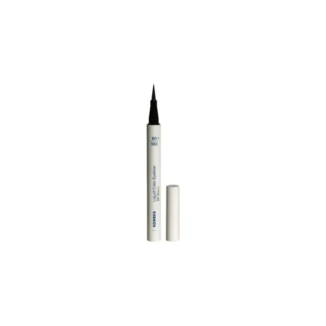 Korres Liquid Color Eyeliner 01 Black, Αδιάβροχο Υγρό Eyeliner Ματιών Απόχρωση Μαύρο 01 1ml