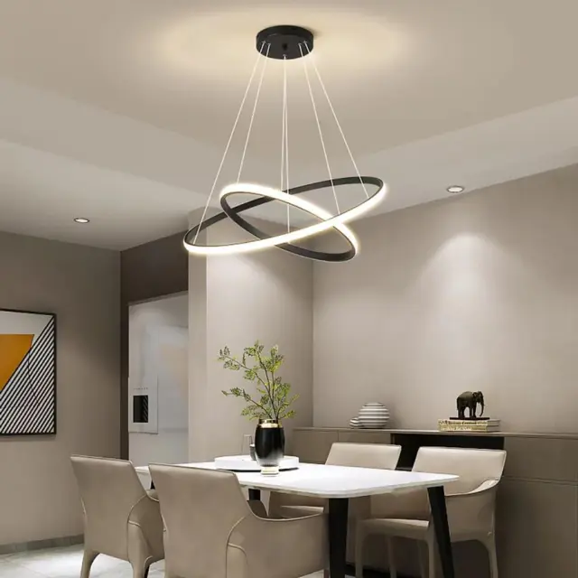 POWERTECH LED φωτιστικό οροφής PT-1527, 40W, 4000K, Φ60x120cm, μαύρο 2