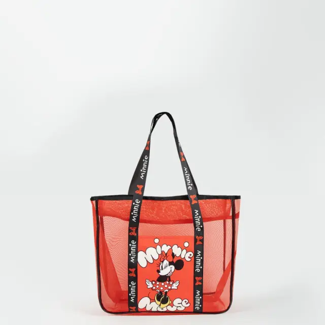Disney Minnie Premium Διάφανη Τσάντα Παραλίας Μεγάλης Χωρητικότητας 62x39x20 cm Κόκκινο 3