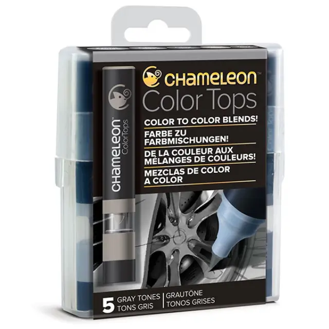 Σετ Chameleon Color Tops - Γκρι Χρωματισμοί - 5τεμ