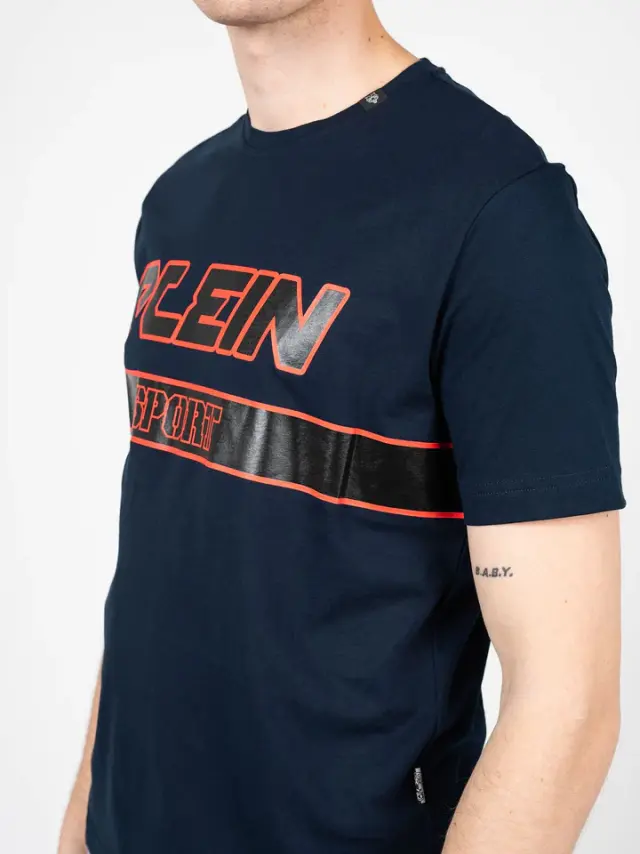 Plein Sport - Ανδρικό T-Shirt Short Sleeve TIPS105-85 Μπλε Ναυτικό 3