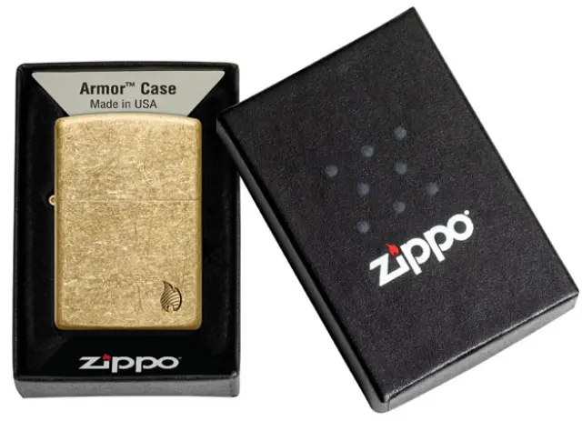 ZIPPO Αναπτήρας - Armor® Tumbled Brass Flame (46398) 3