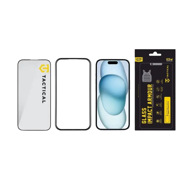 Tactical Glass Impact Armour for Apple iPhone 15 /16 3