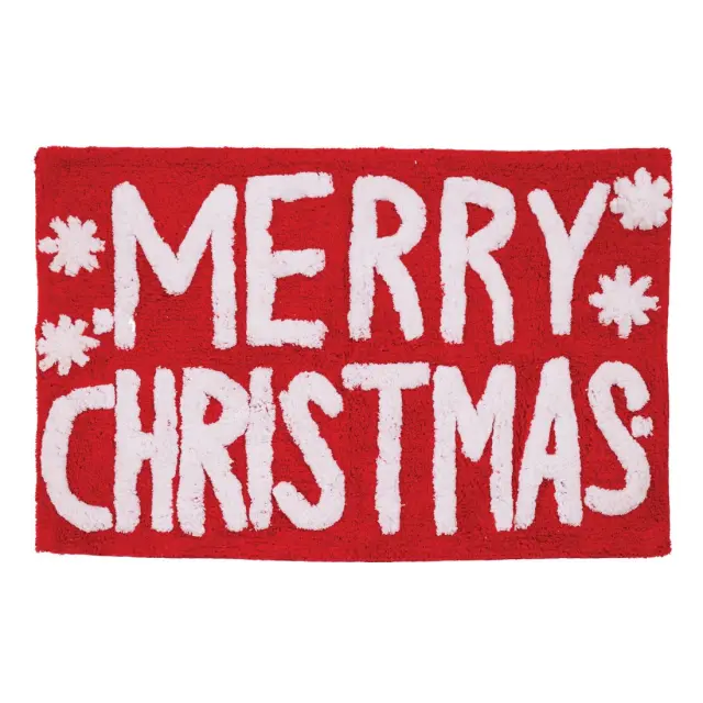 Πατάκι Μπάνιου 50x80 Christmas Das Home 0849 Red 100% βαμβακερό
