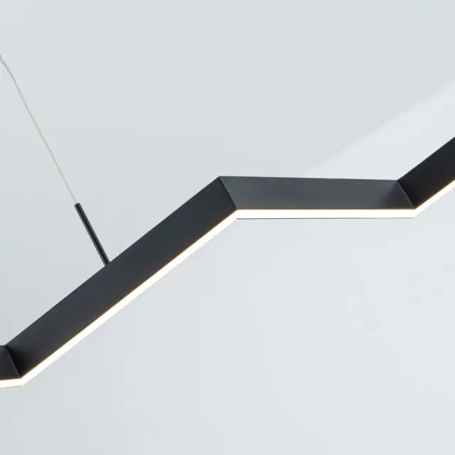 ΚΡΕΜΑΣΤΟ ΦΩΤΙΣΤΙΚΟ LED ACA KY011AD25BK ZIGZAG ΑΜΜΩΔΕΣ ΜΑΥΡΟ ΑΛΟΥΜΙΝΙΟ + ΣΙΛΙΚΟΝΗ 30W 2800K-3200K-4000K 1200LM IP20 1200MM / KY011AD25BK 2