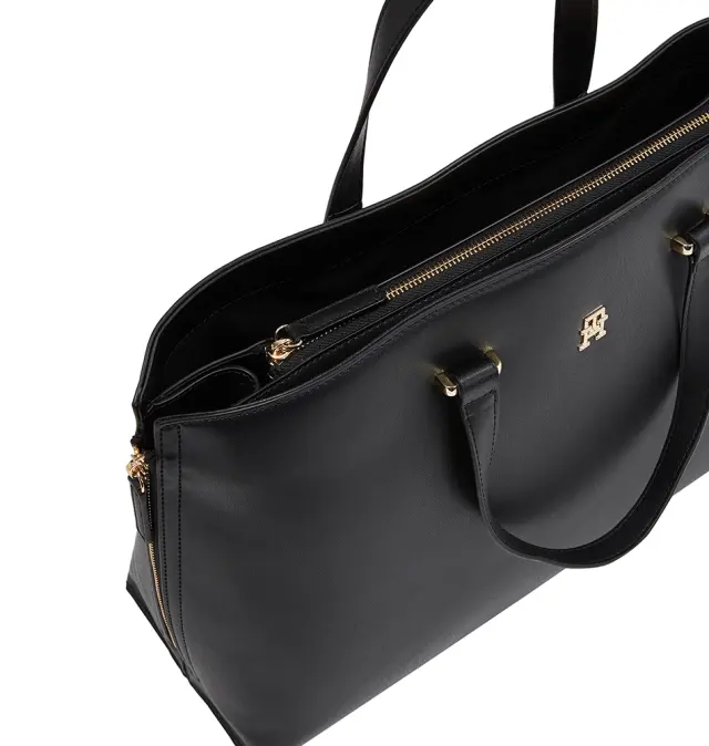 Τσάντα TOMMY HILFIGER TH City Small Tote 17067 Μαύρο 3