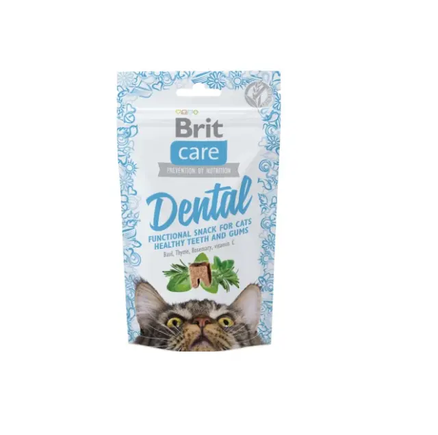 Brit Care® Snack Dental Λιχουδιές Γάτας με Γαλοπούλα 50gr