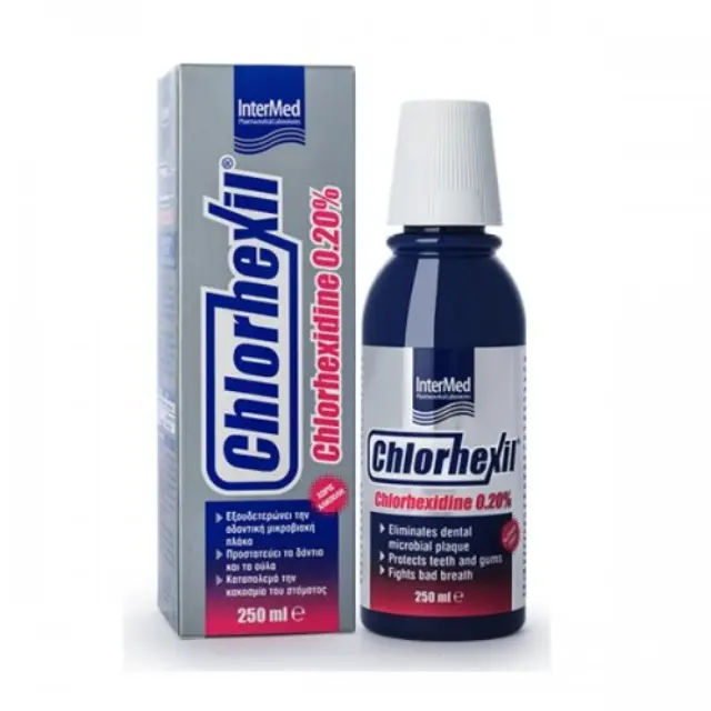 Intermed Chlorhexil 0.20% Mouthwash Στοματικό Διάλυμα για το Δραστικό Έλεγχο και την Εξουδετέρωση των Μικροοργανισμών, 250ml 2