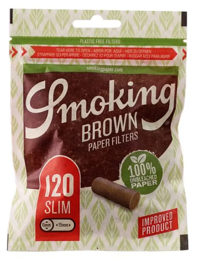 Smoking Φιλτράκια Ακατέργαστο Slim 6mm 100% Bio - 120φ.