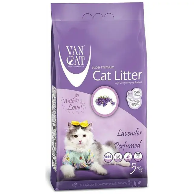 Van Cat Lavender Άμμος Υγιεινής Μπετονίτη με Άρωμα Λεβάντας 5.9Lt (5Kg) Μονόχρωμο