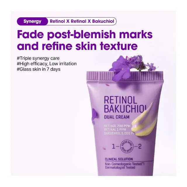 Some By Mi Retinol Bakuchiol Dual Cream Ενυδατική/Αντιγηραντική Κρέμα Προσώπου με Ρετινόλη, 50ml 2