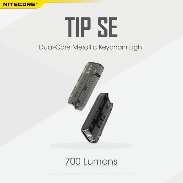 ΦΑΚΟΣ LED NITECORE TIP SE, Μπρελοκ, Rechargeable, GREY 2