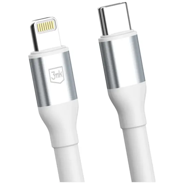 3mk® - N-SERIES Hyper Καλώδιο USB-C σε Lightning 27W 1m/White. 3