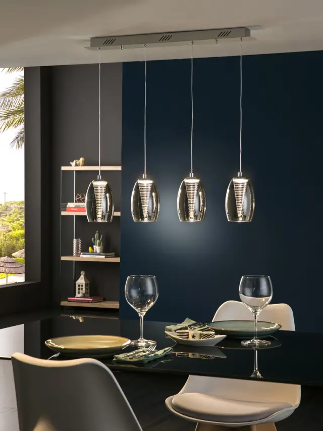 NEBULA LAMP 4L LED CHROME φωτιστικό κρεμαστό ράγα Χρώμιο