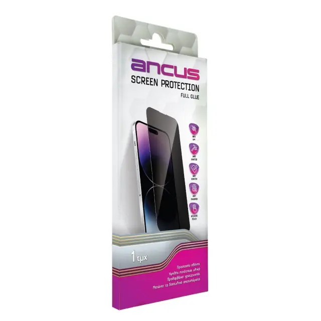 Tempered Glass Ancus Privacy 30 Μοίρες Protection Full Face 3D για Xiaomi Redmi Note 10 Redmi Note 10S Note 11s Νote 12S 4G 2
