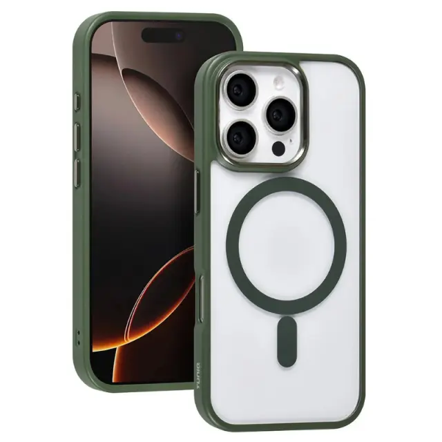 TUNIQ iPhone 16 Pro Back cover case - Magsafe - Silicone - Green