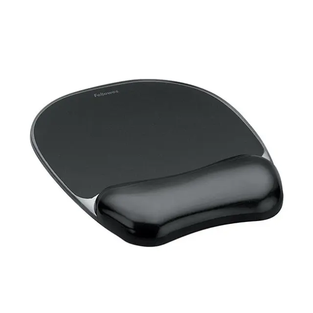 Fellowes CRYSTAL mouse and wrist pad gel, black