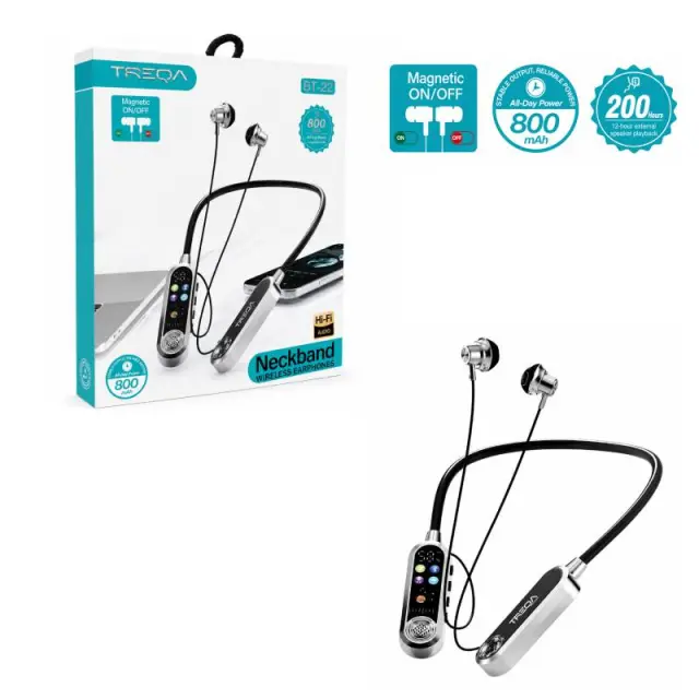 Treqa Ασύρματα Bluetooth Neckband Ακουστικά BT-82 - Wireless Bluetooth Neckband Earphones 017228