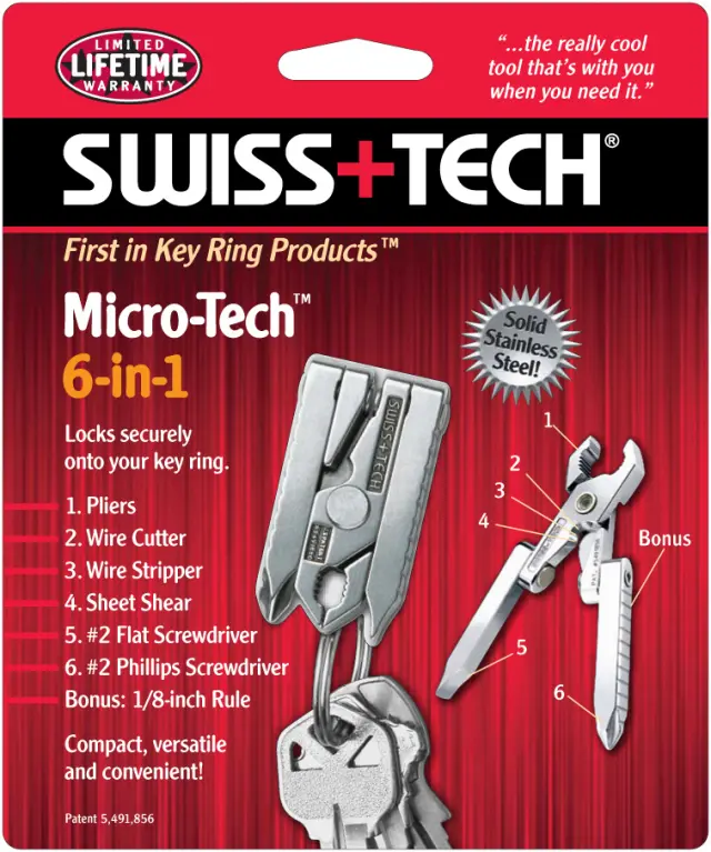 Μπρελόκ Πολυεργαλείο Micro-Tech 6-in-1 Swiss Tech 3